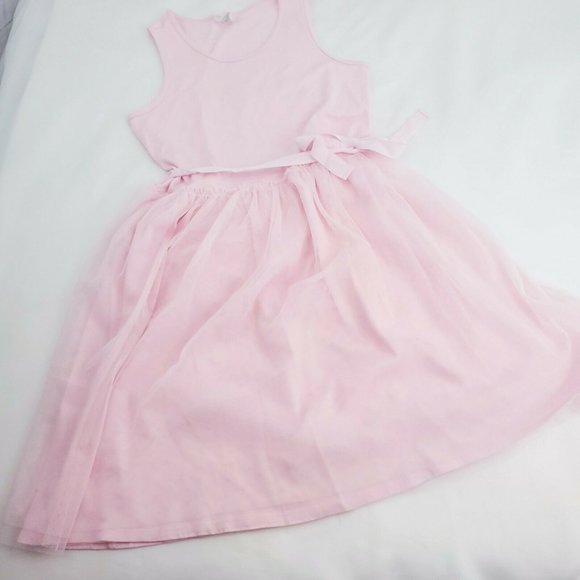 Crew Cuts Girls Pastel Pink Sleeveless Tulle Knit Summer A Line Dress Size 10 - Picture 8 of 15